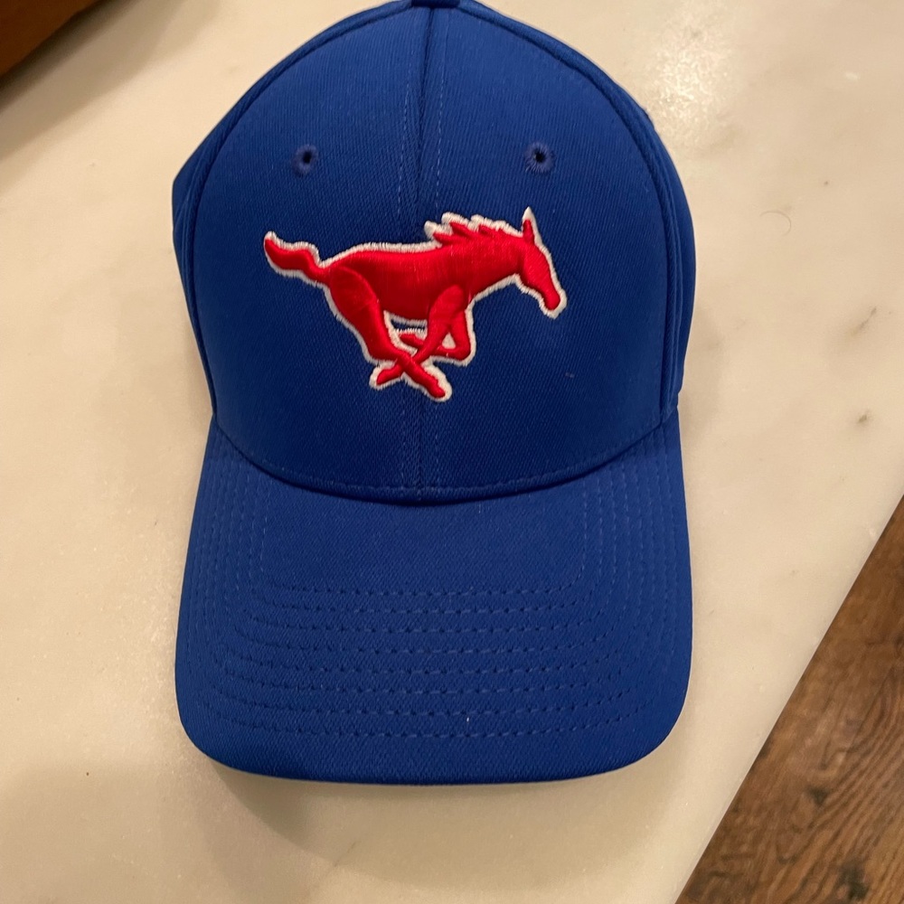 SMU Mustang Alternative Asset logo ProFlex Eco Hat blue